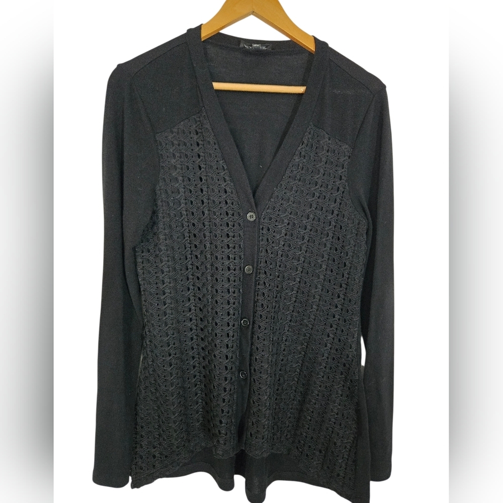 Spense Classic Black Knit Sweater Size Large